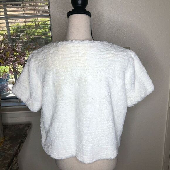 Cynthia Steffe Reagan Ivory Teddy Cropped Jacket - Picture 7 of 13